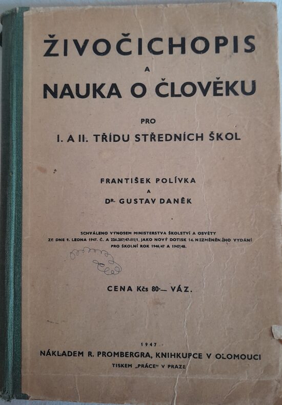Živočichopis a nauka o člověku  František Polívka, Dr.Gustav Daněk